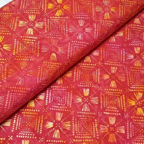 RED ORANGE - Chrome - Batikstoff aus Indonesien